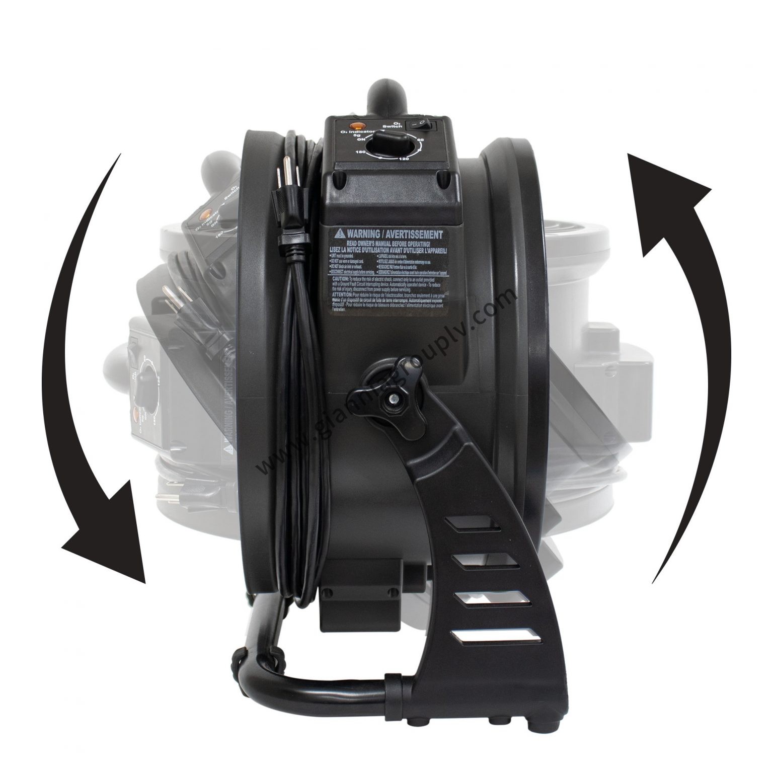 XPOWER軸流帶臭氧產生器